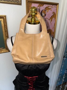 Y2K Neutral Beige Leather Mini Purse by Nine & Co.